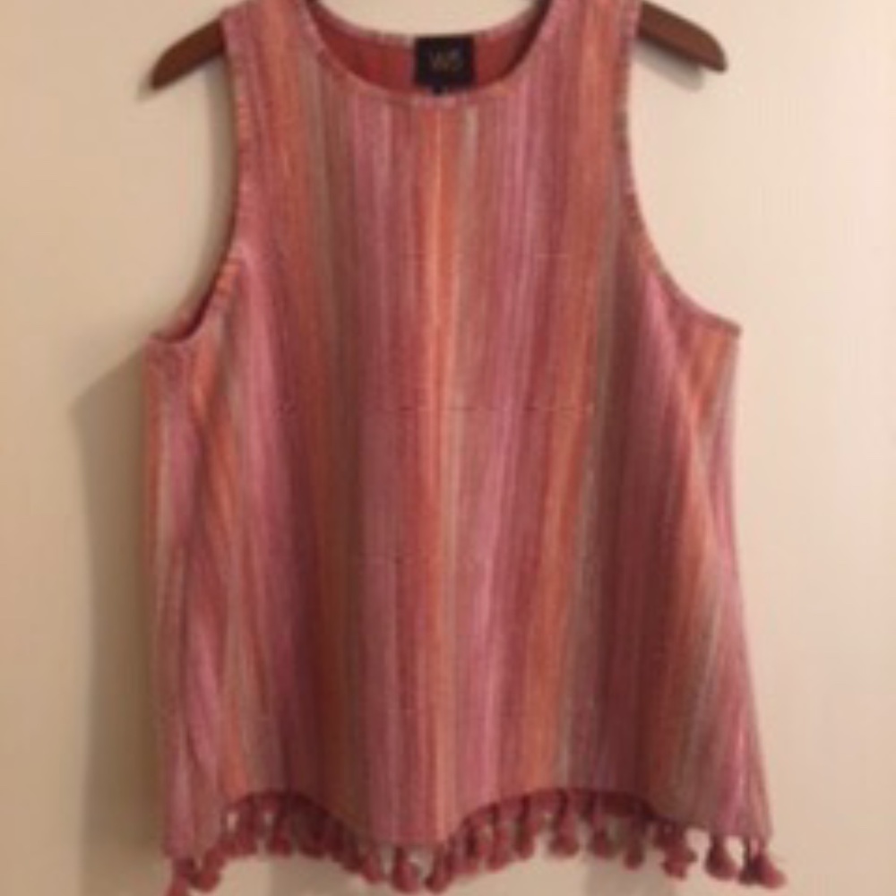 Anthropologie W5 Boho Tank w/ Tassels